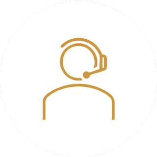 Icône représentant un conseiller avec un casque micro.